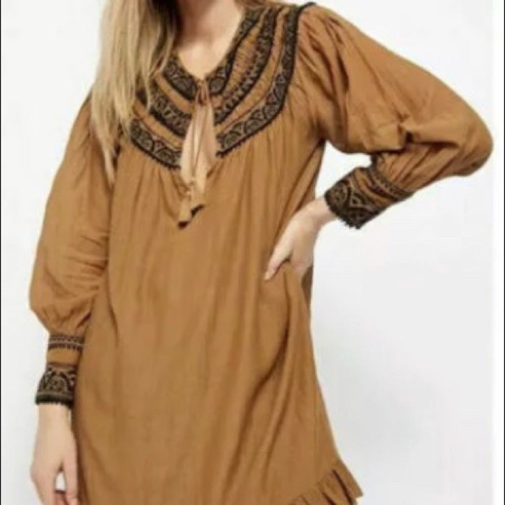 Free People Neutral Combo Dress
